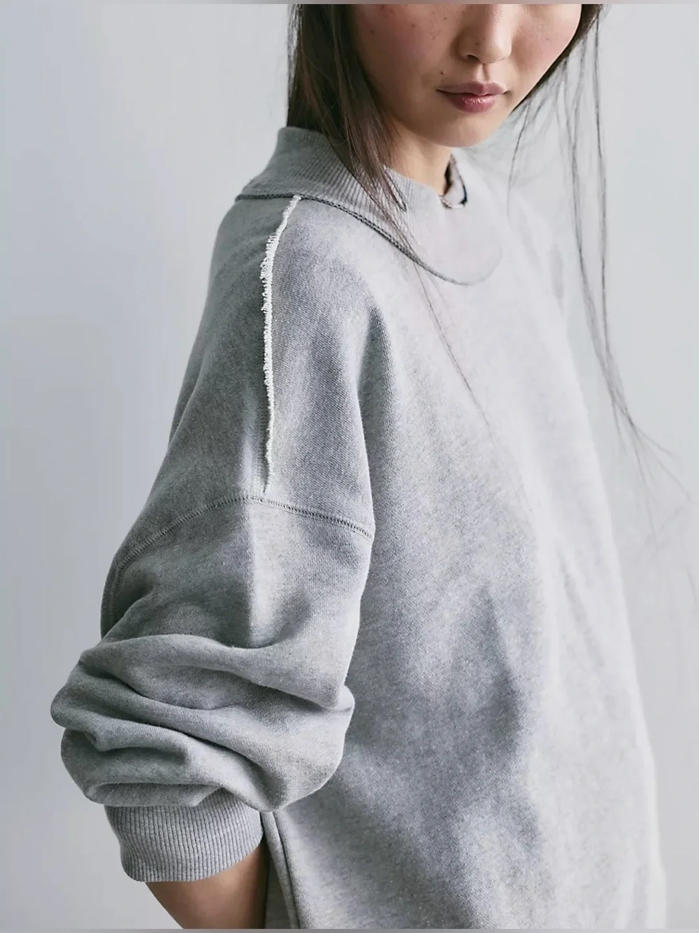 NWT Free People We The Free Palm Springs Pullover - Heather grey - small - Picture 5 of 14